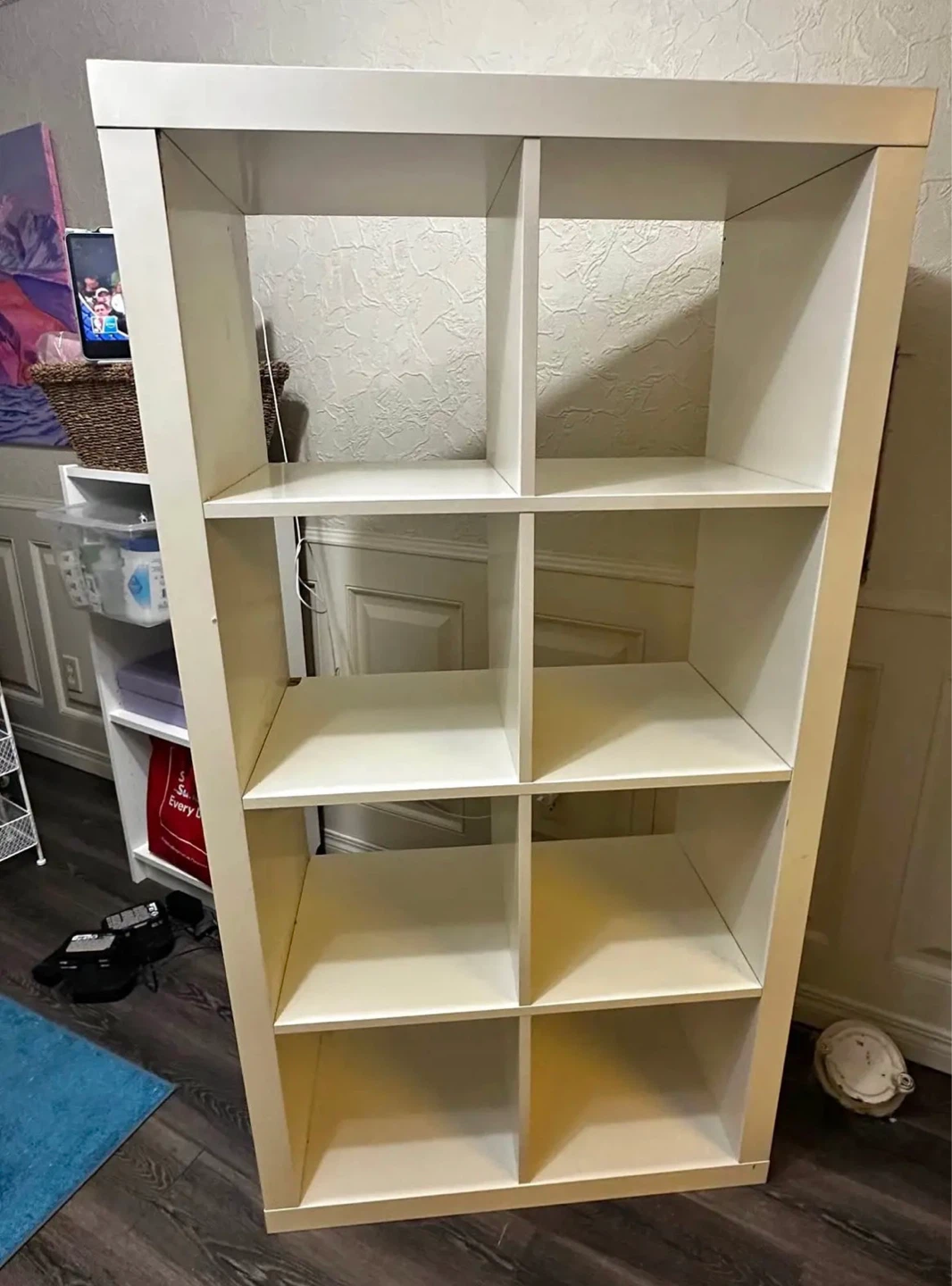 IKEA Kallax White 8-Cube Storage Shelf