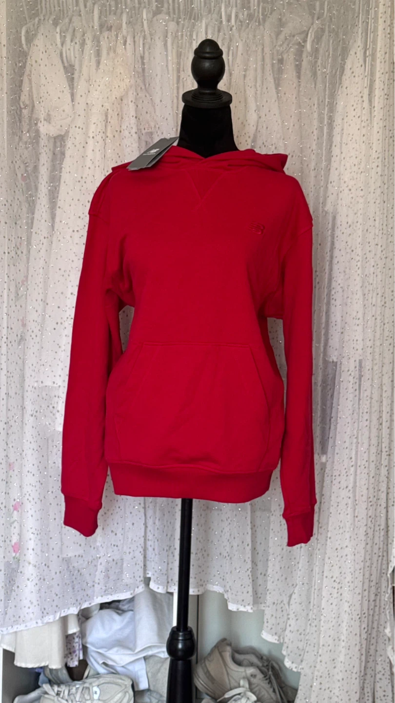 New Balance Red Hoodie Relaxed Fit