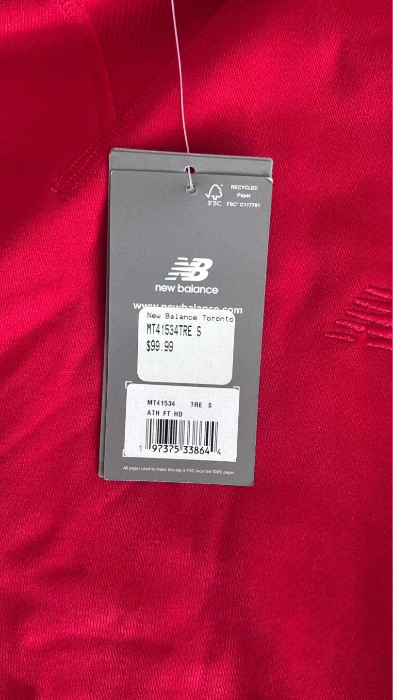 New Balance Red Hoodie Relaxed Fit - photo 3