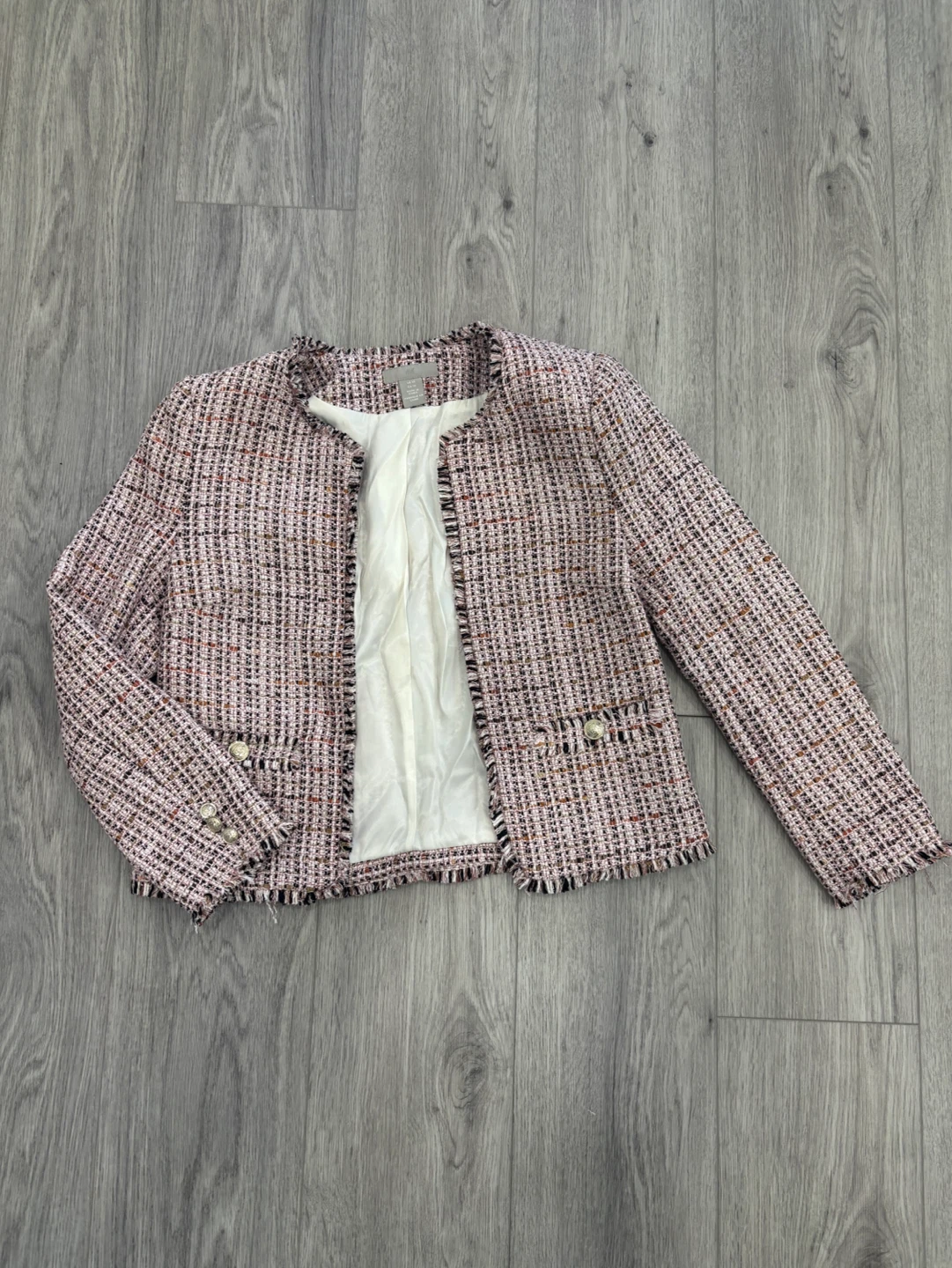 H&M Tweed Jacket - Pink/White