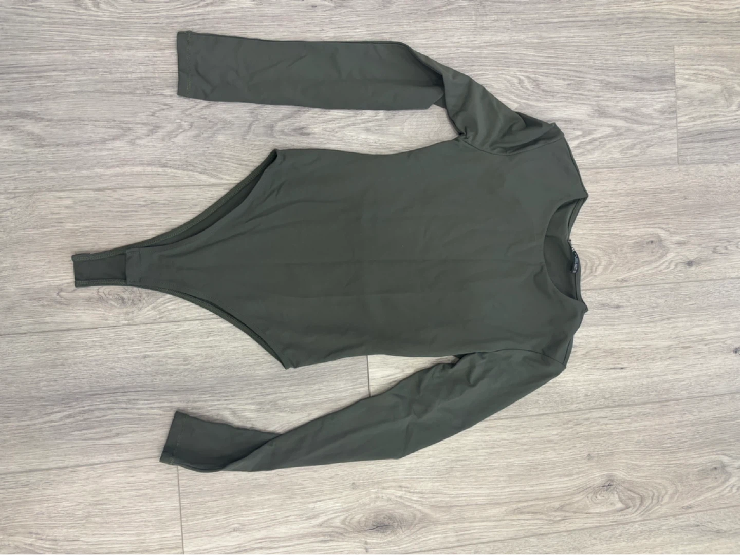 ZARA Long Sleeve Bodysuit - Olive Green