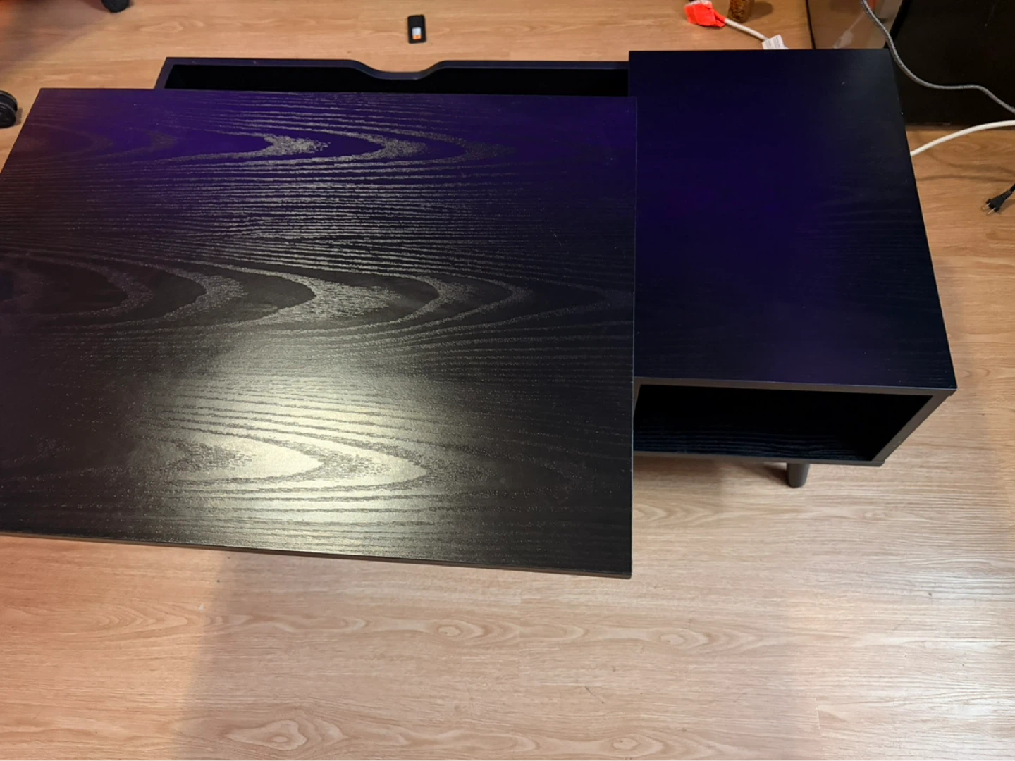 Black Lift Top Coffee Table with Storage - photo 4