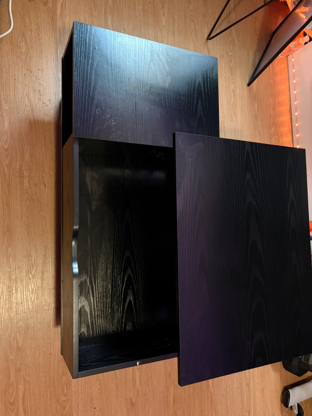 Black Lift Top Coffee Table with Storage - photo 3