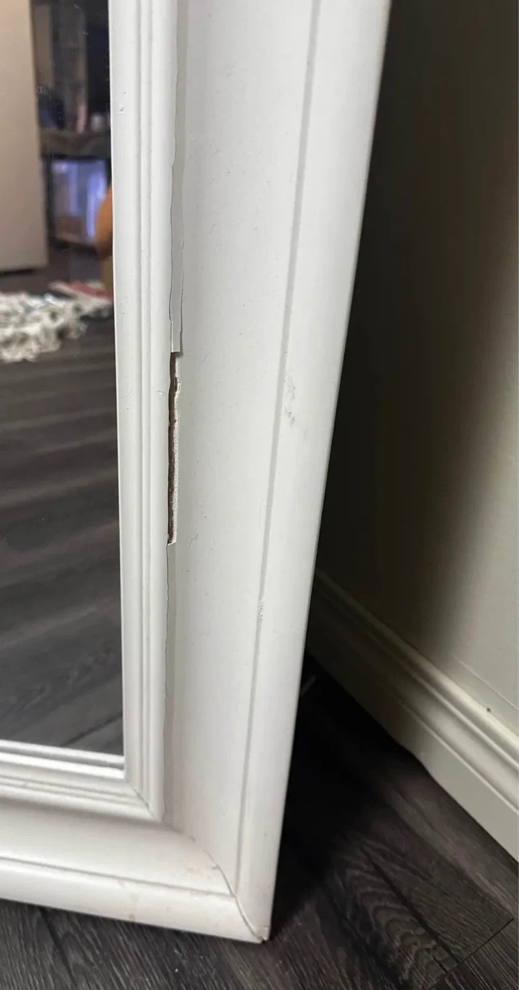 Large White Full-Length Floor Mirror - photo 3