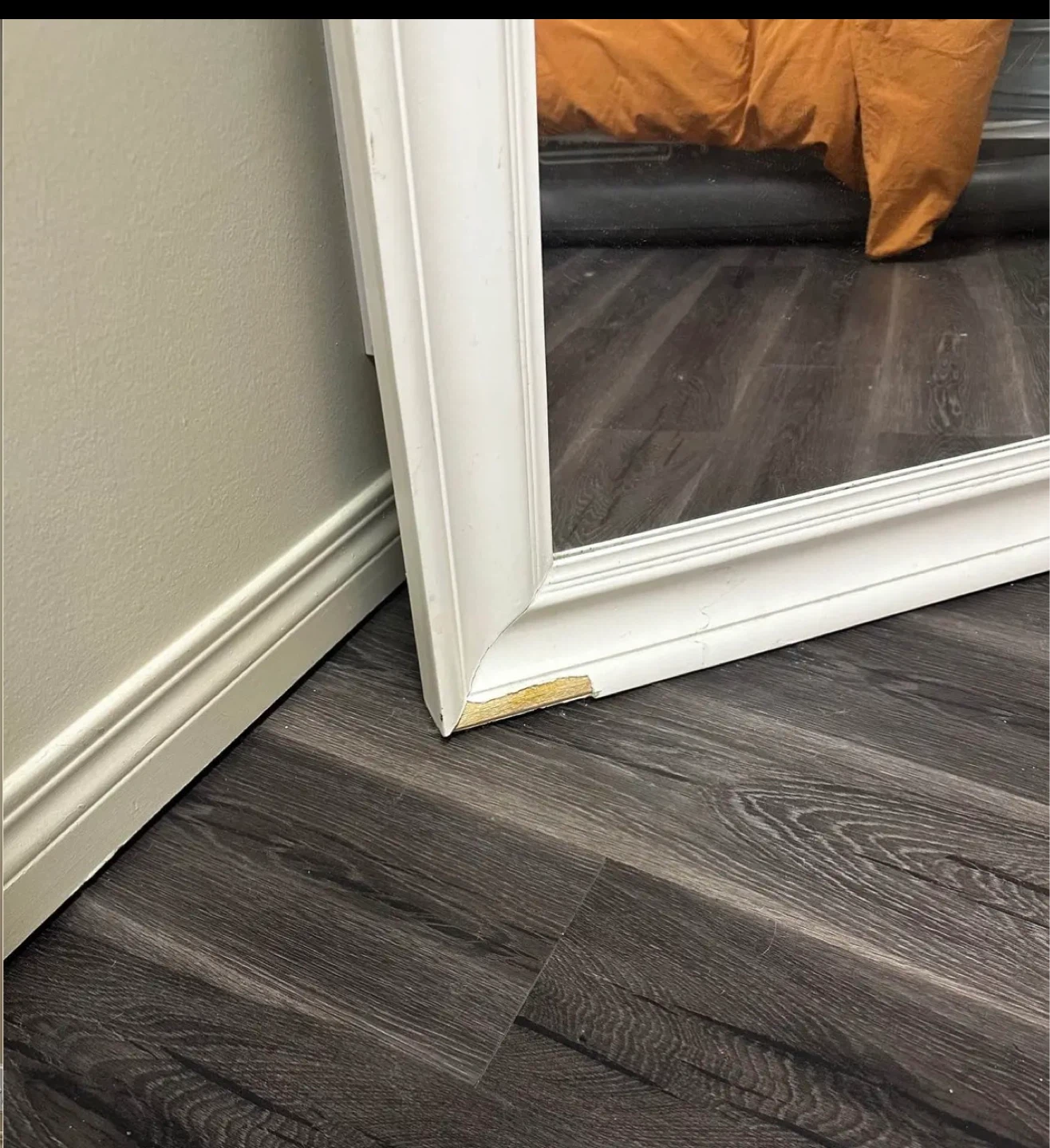 Large White Full-Length Floor Mirror - photo 2