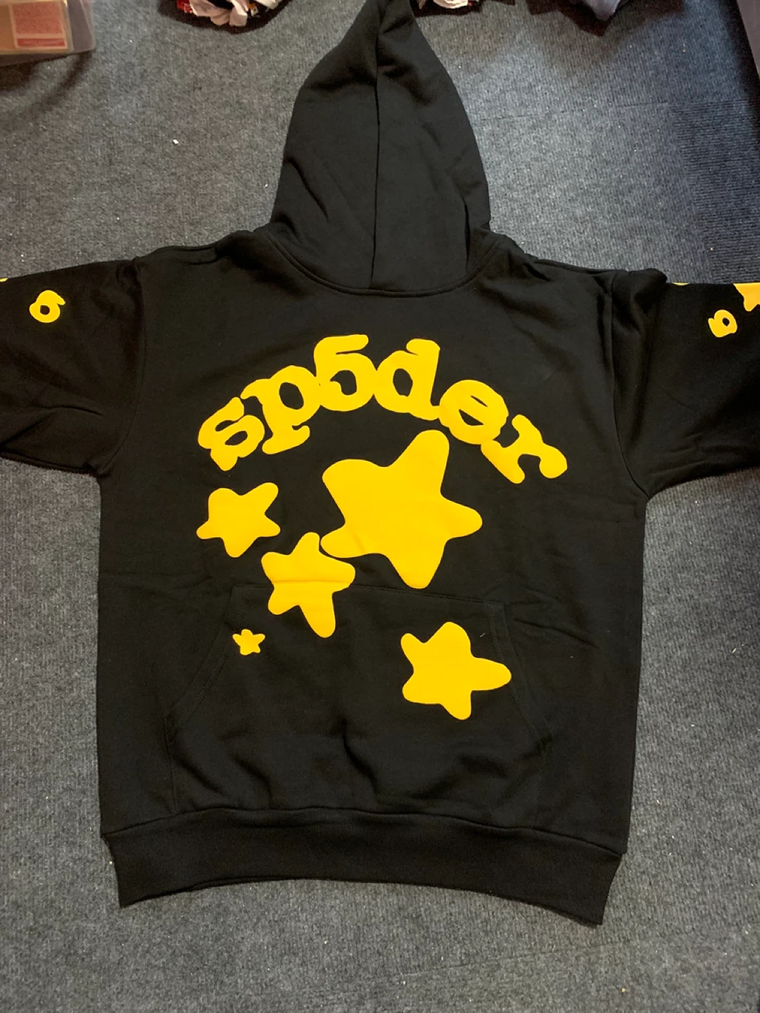 Sp5der Hoodie Black/Yellow