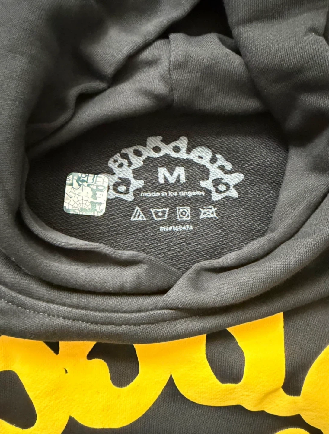 Sp5der Hoodie Black/Yellow - photo 2