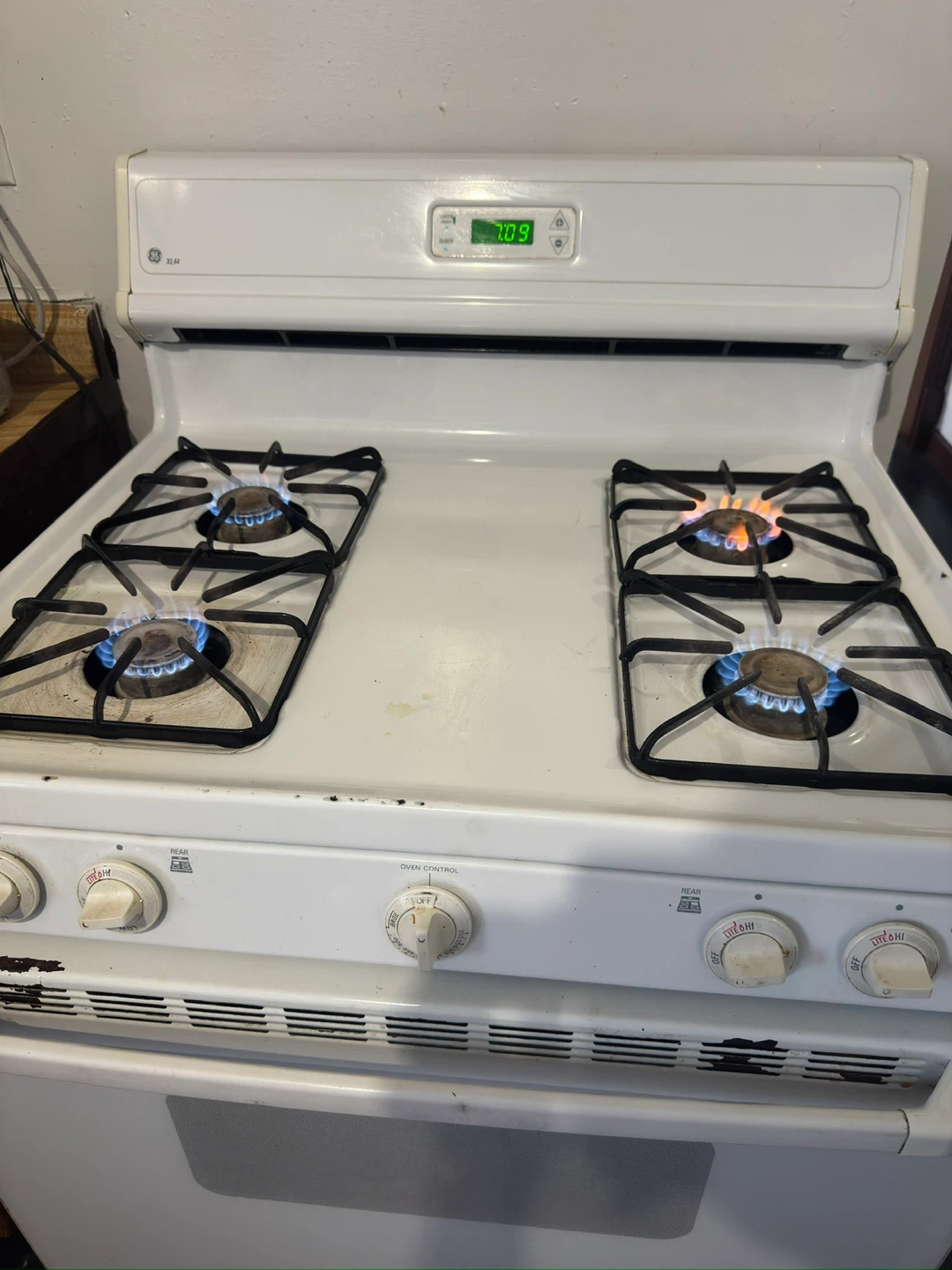 GE White Gas Range Stove Oven