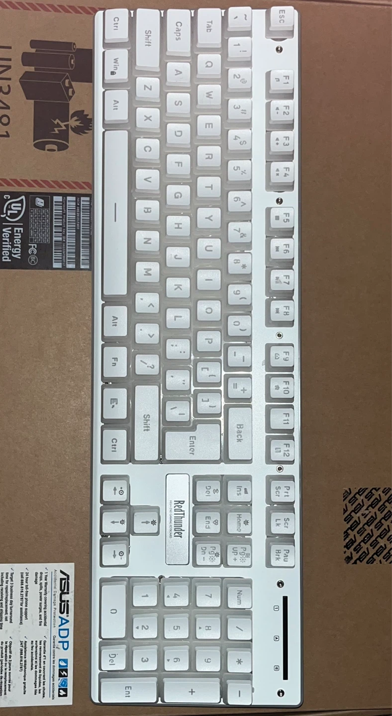 RedThunder White Wireless Keyboard and Mouse Combo
