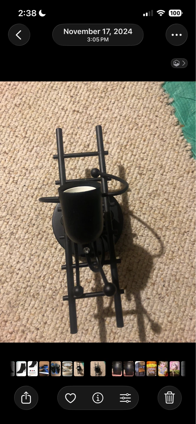 Black Metal Wall Sconce