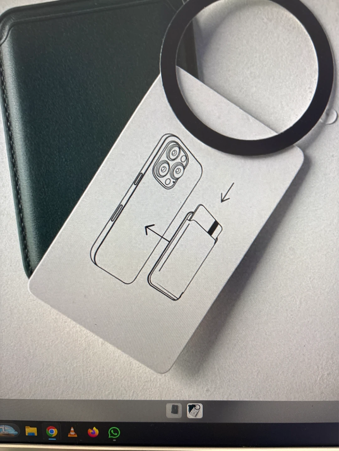Magnetic MagSafe cell phone card holder