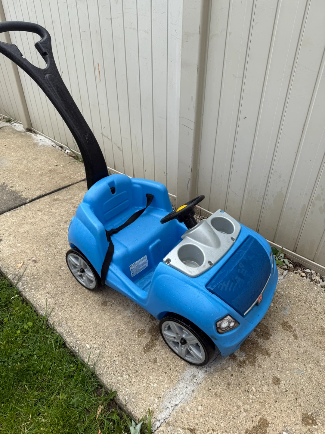 Blue Push Car with Handle - photo 3