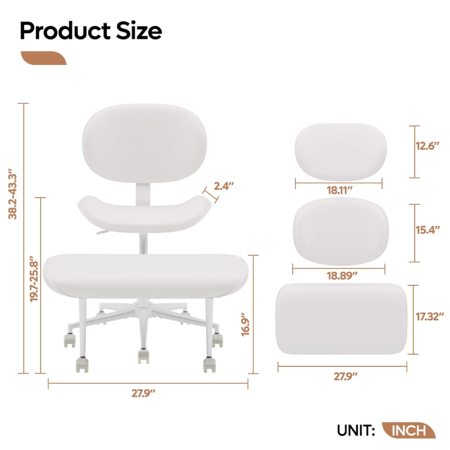Pinmoco Cross Legged Swivel Chair - photo 2