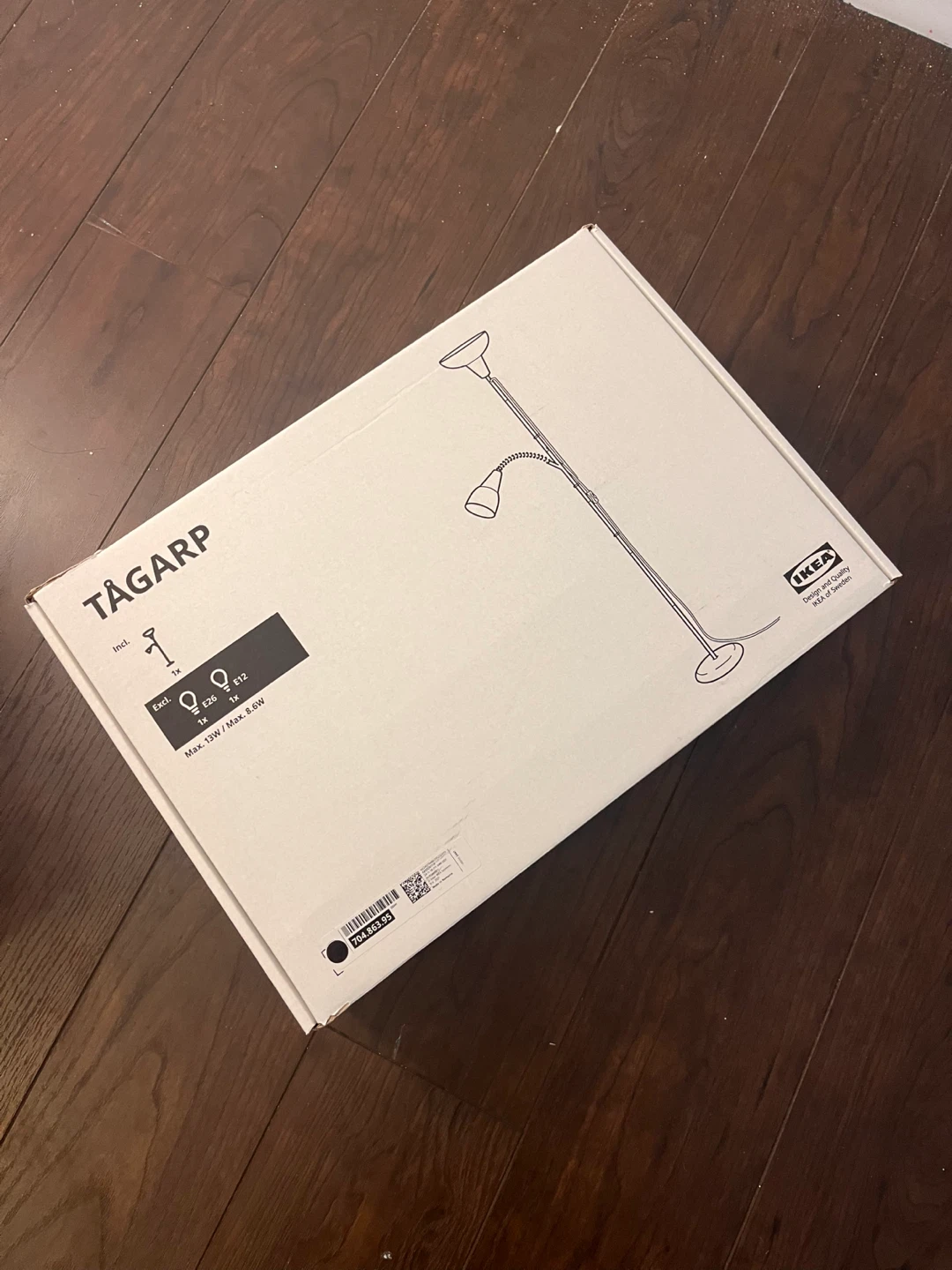 IKEA TÄGARP Floor Uplighter/Reading Lamp Black/White - photo 2