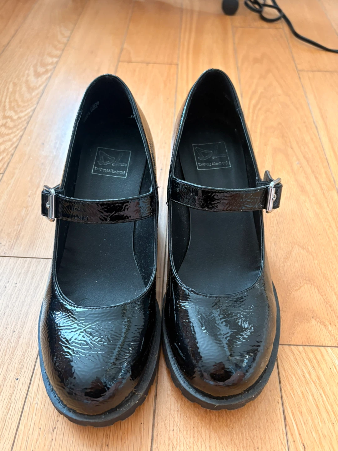 Dirty Laundry Black Patent Mary Jane Platform Heels - photo 2