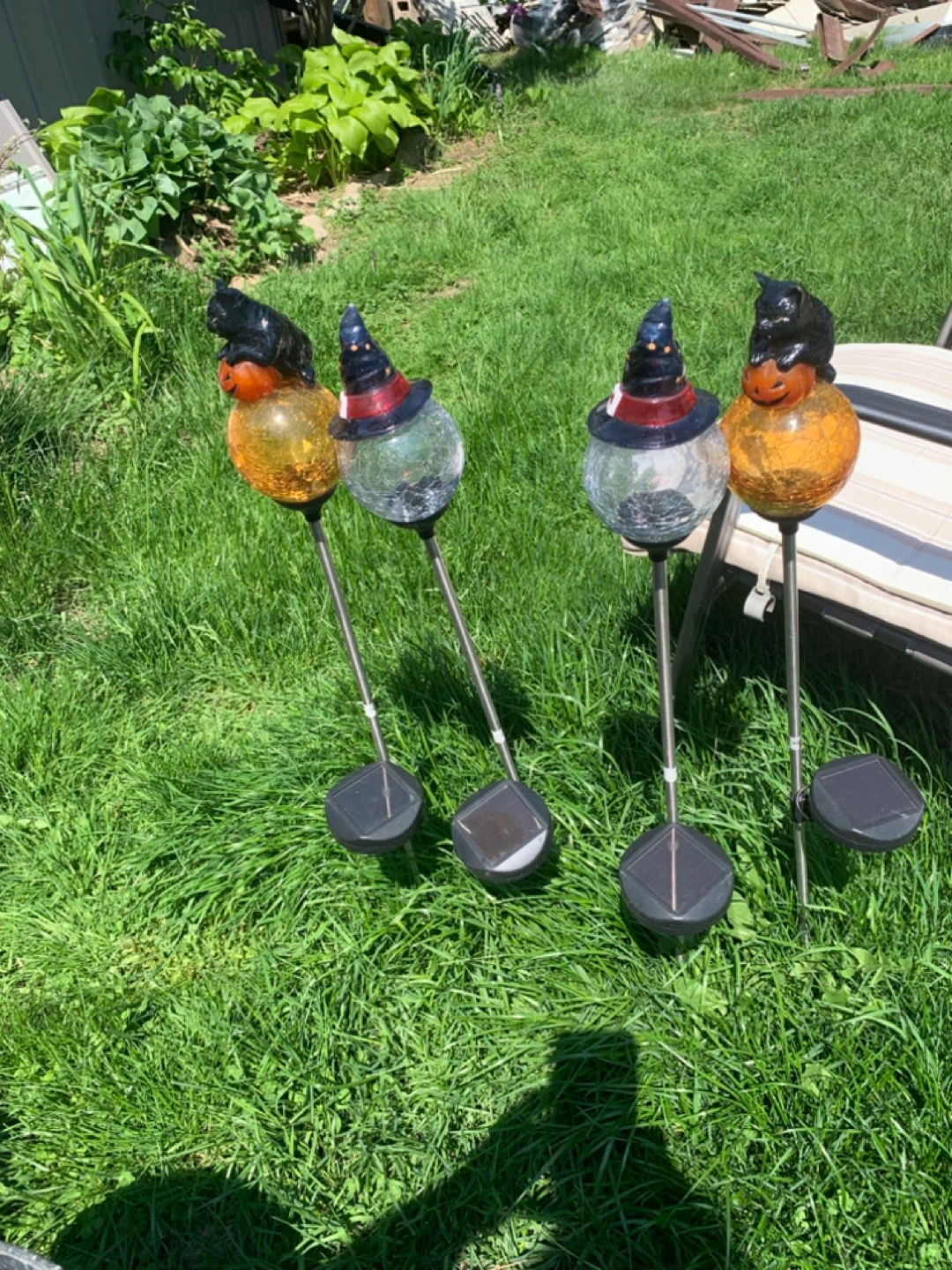Set of 4 Halloween Solar Pathway Lights