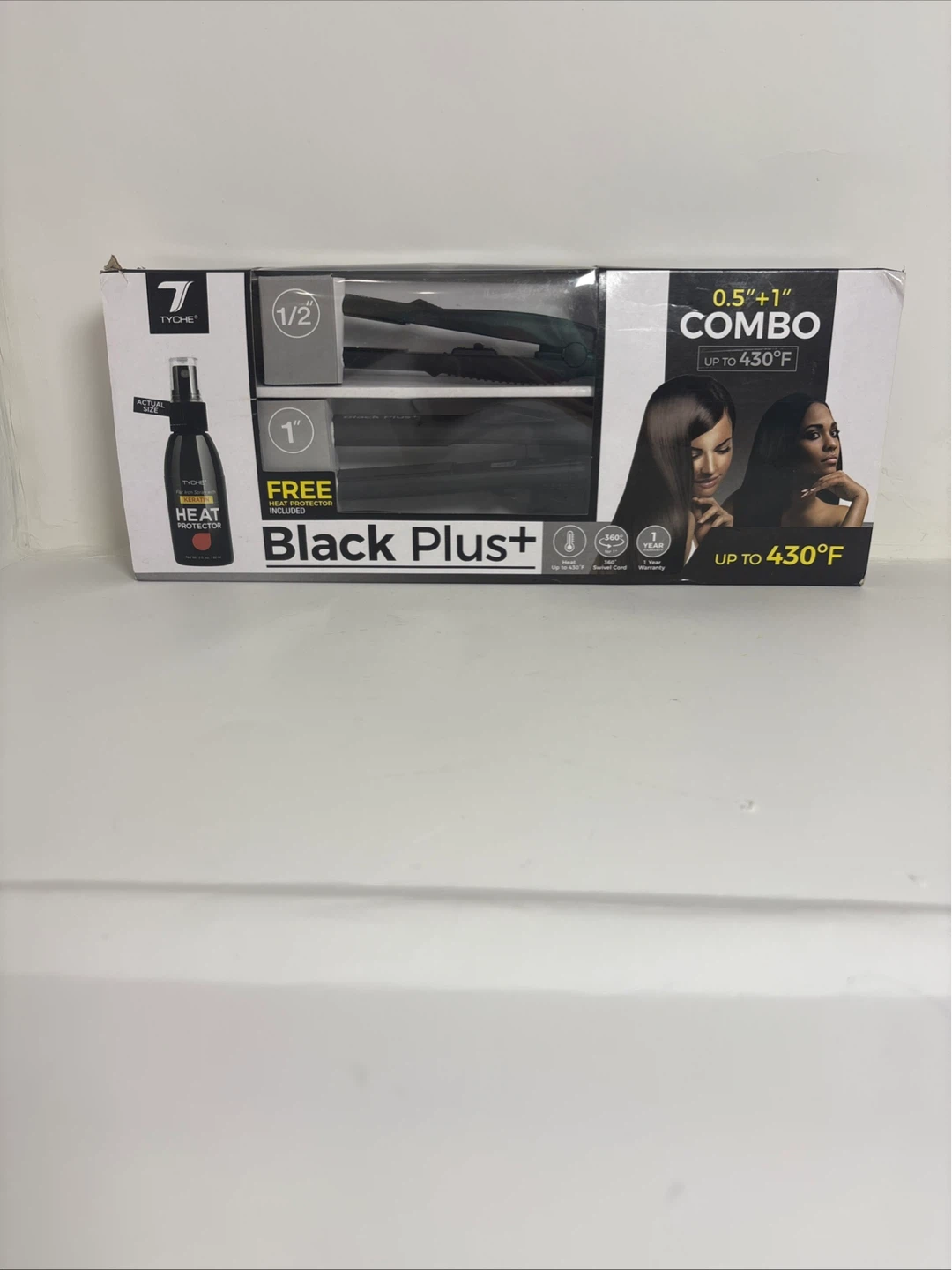 TYCHE Black Plus+ 0.5"+1" Ceramic Flat Iron Combo - photo 2