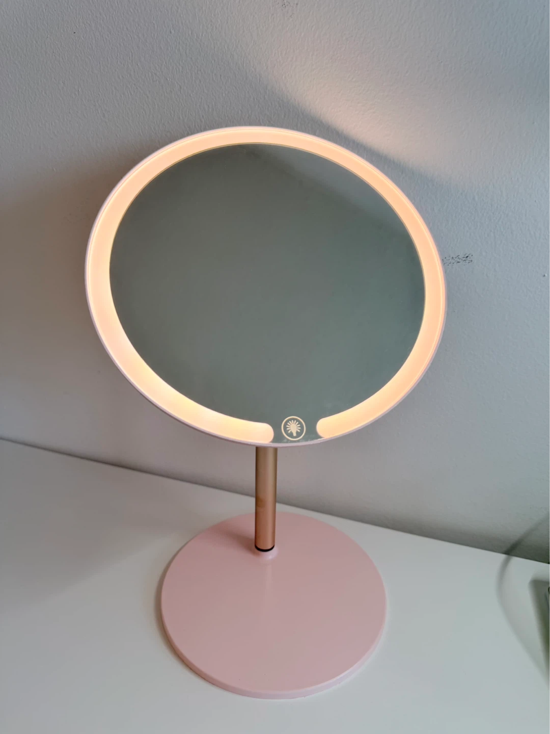 LED Makeup Mirror with Rose Gold Stand - photo 3