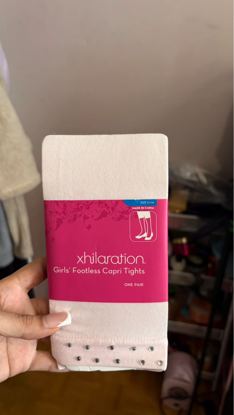 Xhilaration Girls' Footless Capri Tights Size 12-14