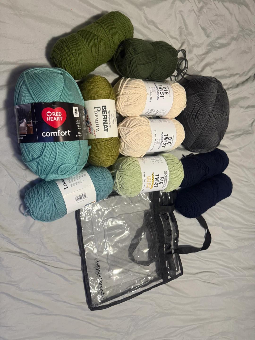 Mixed Yarn Lot - Red Heart, Bernat, Big Twist