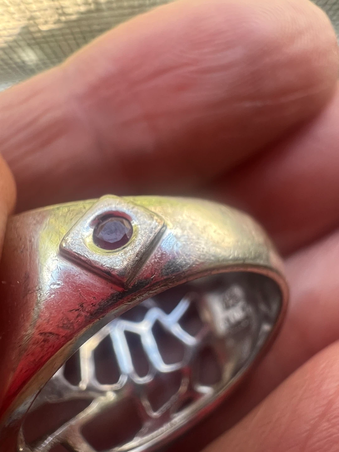 925 Silver  Ring with Cut-out Design - photo 3