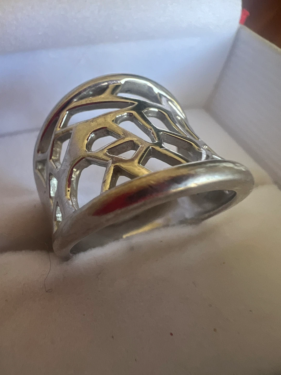 925 Silver  Ring with Cut-out Design - photo 2