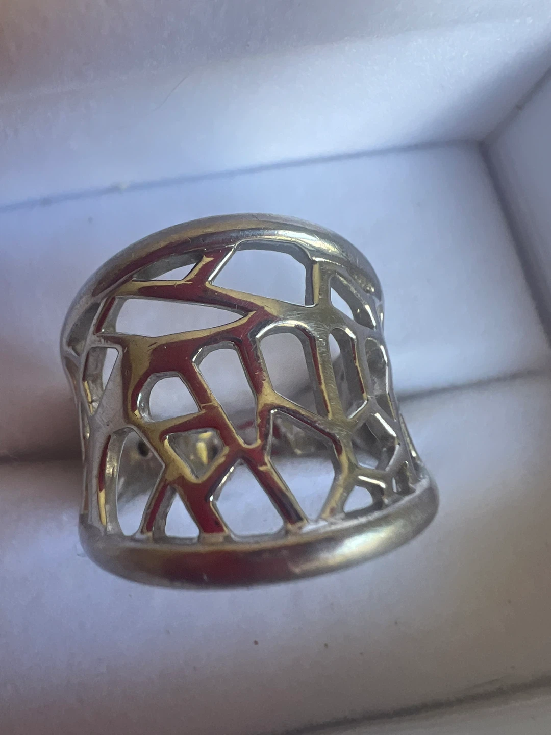 925 Silver  Ring with Cut-out Design