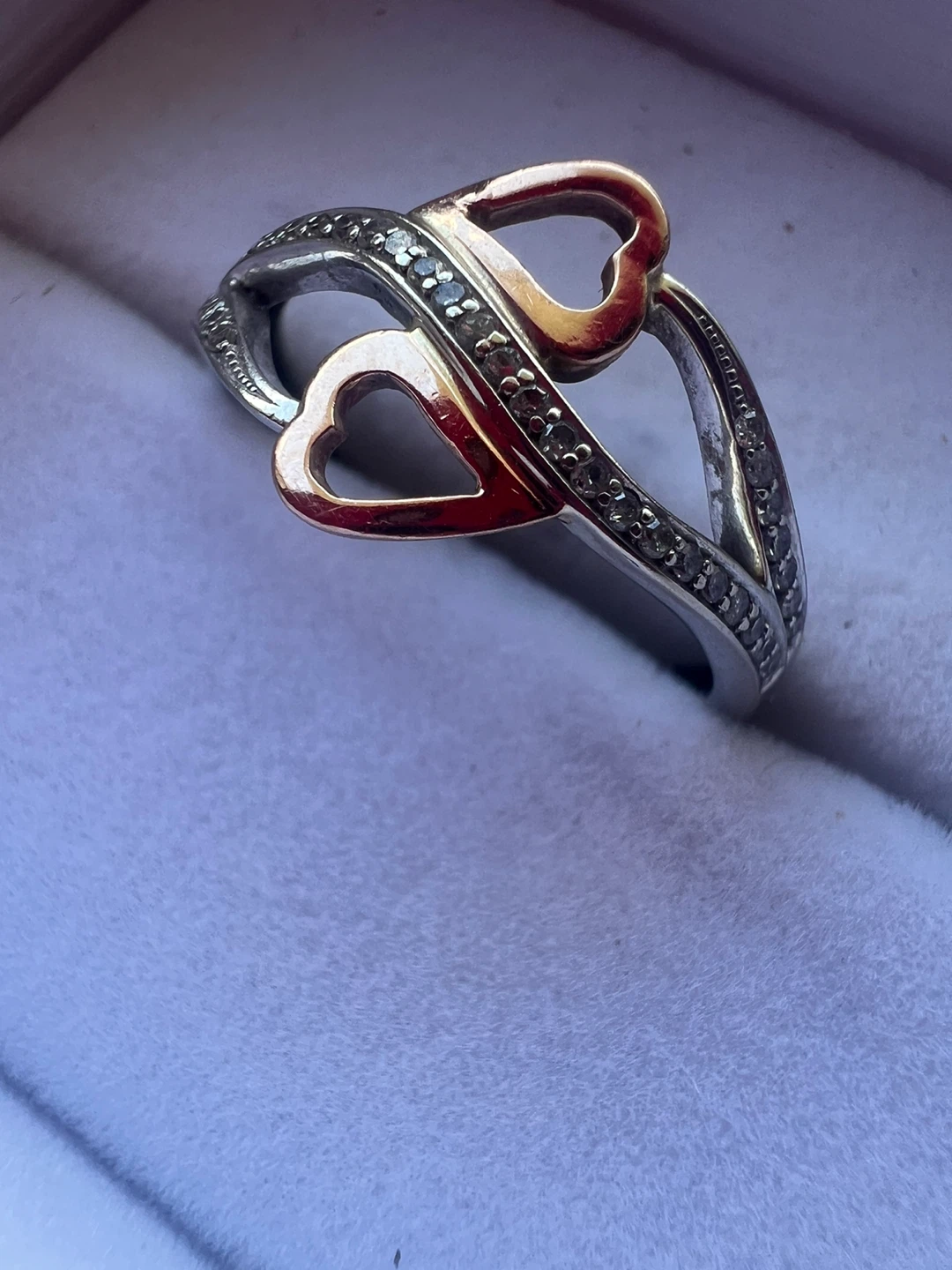 10 kGold diamond Heart Ring - photo 3