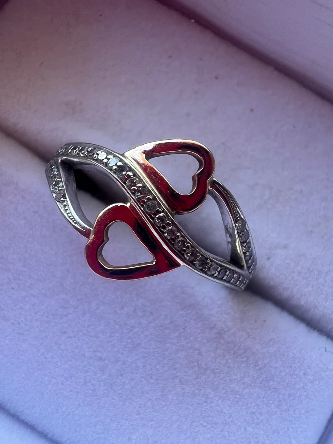 10 kGold diamond Heart Ring