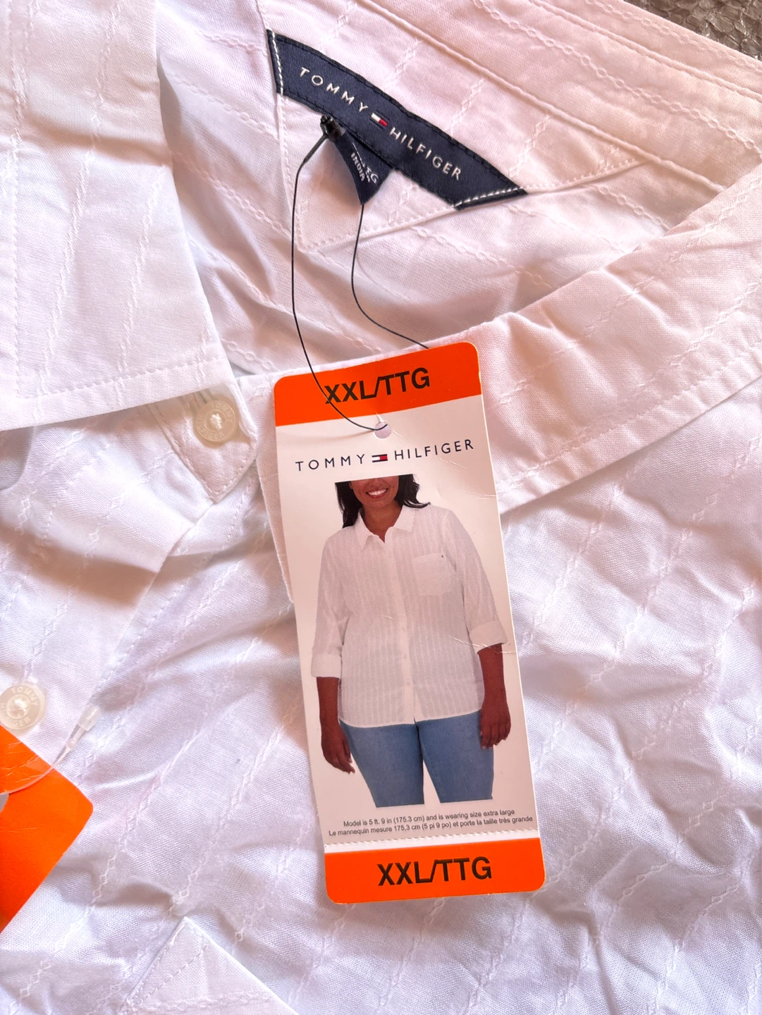 Tommy Hilfiger Women's White Button-Up Shirt XXL - photo 2