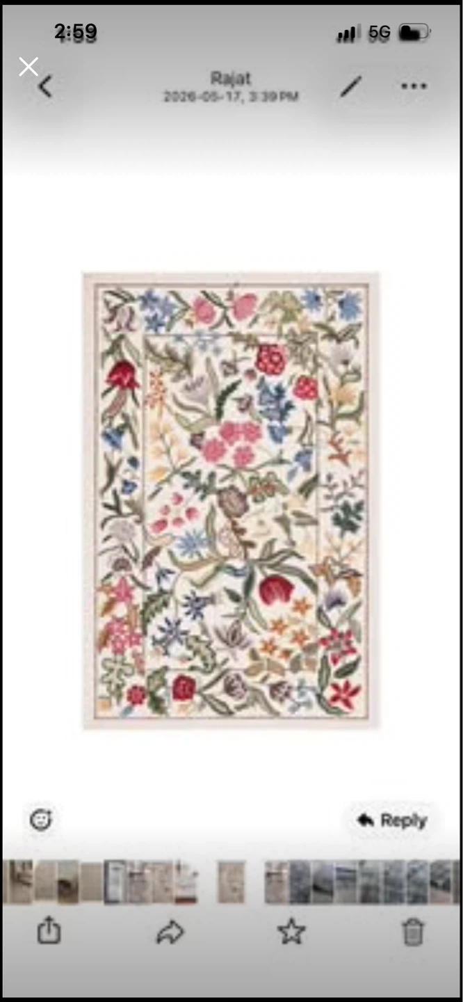 New Floral Hand-Tufted Wool Area Rug - photo 3