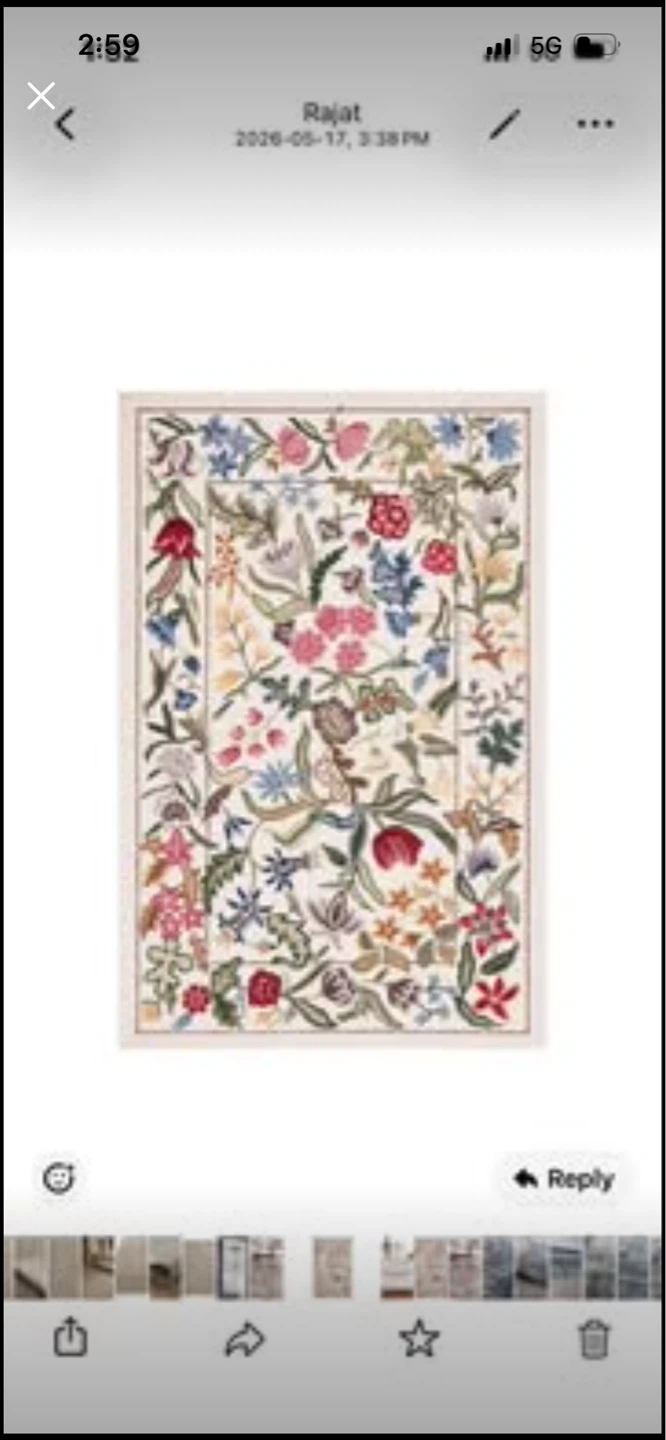 New Floral Hand-Tufted Wool Area Rug - photo 2