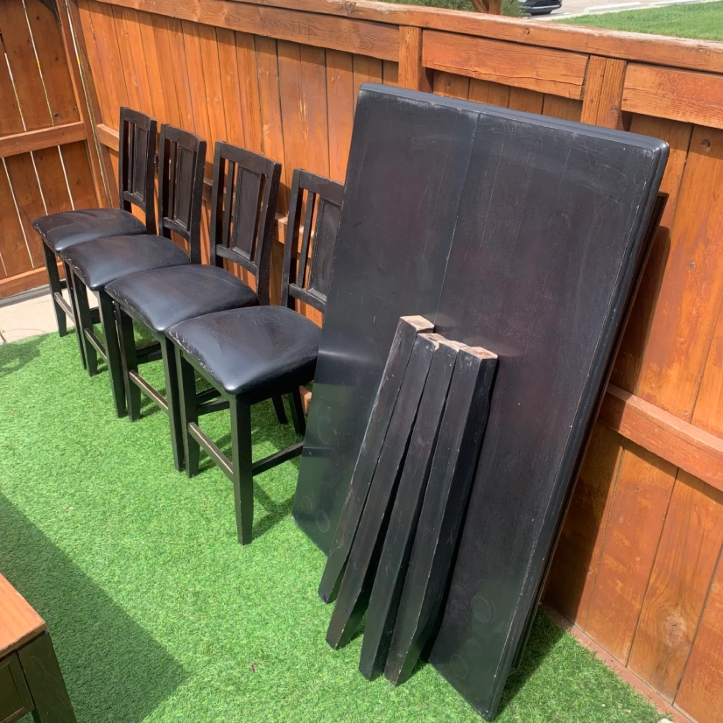 FREE Counter Height Dining Table Set 4 Bar Stools