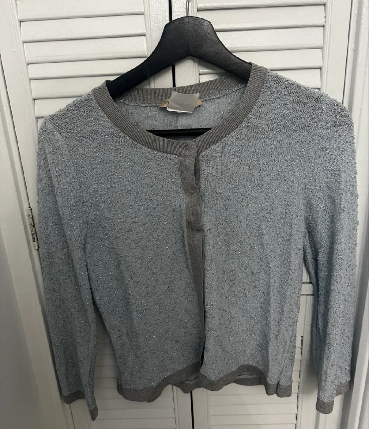 Light Blue Textured Cardigan