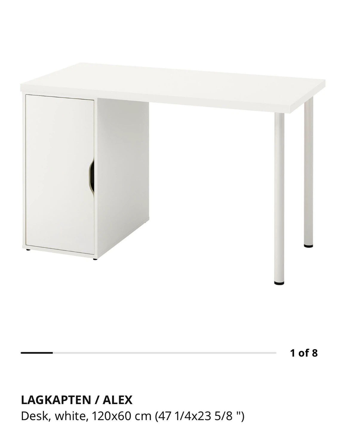 IKEA LAGKAPTEN / ALEX Desk - White, 120x60 cm - photo 4