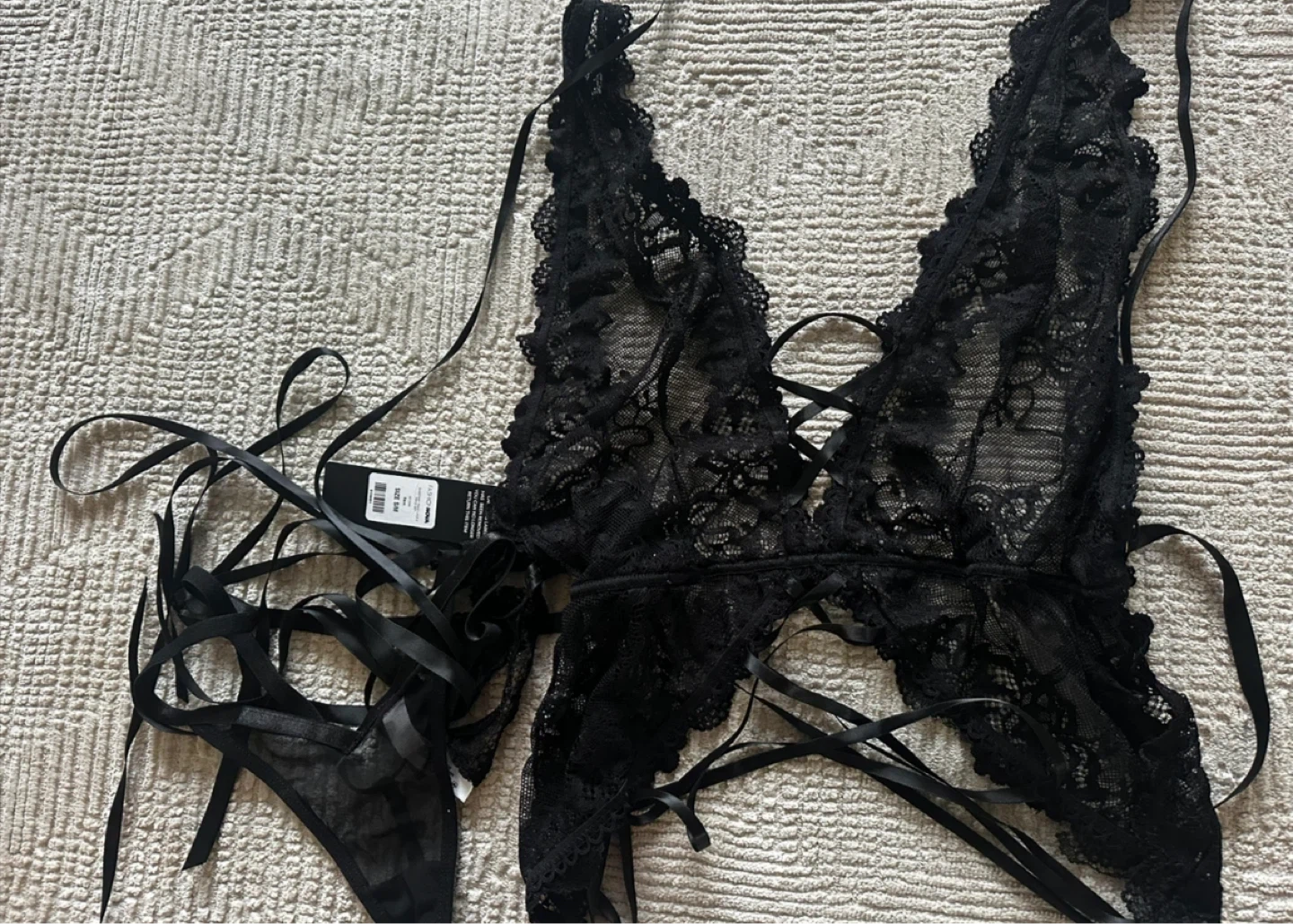 New Fashion Nova Black Lace Set