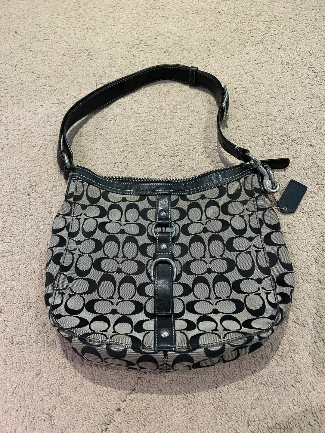 Coach Signature Jacquard Shoulder Bag