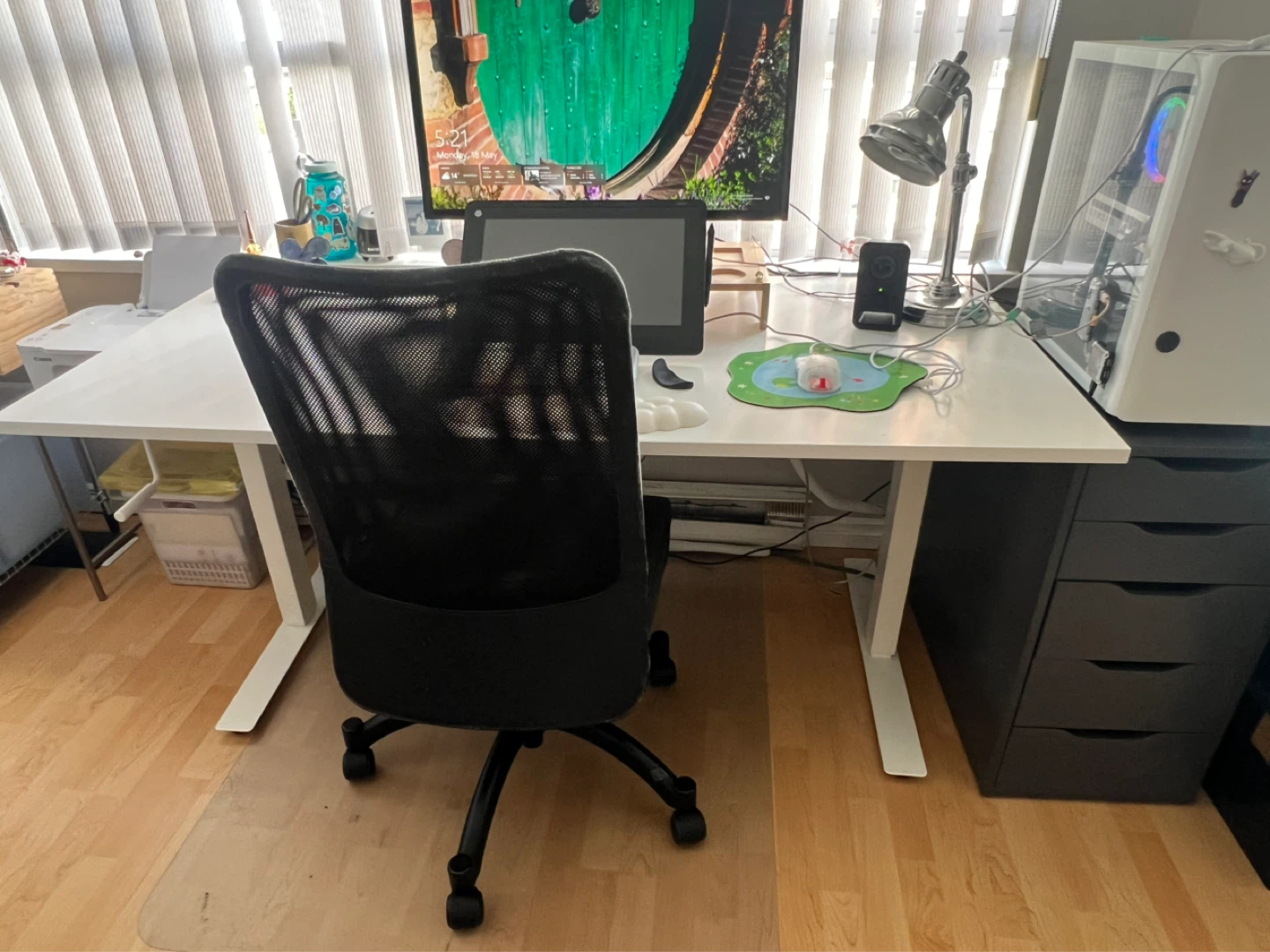 IKEA TEOTTEN Standing Desk - White 160x80 cm - photo 3