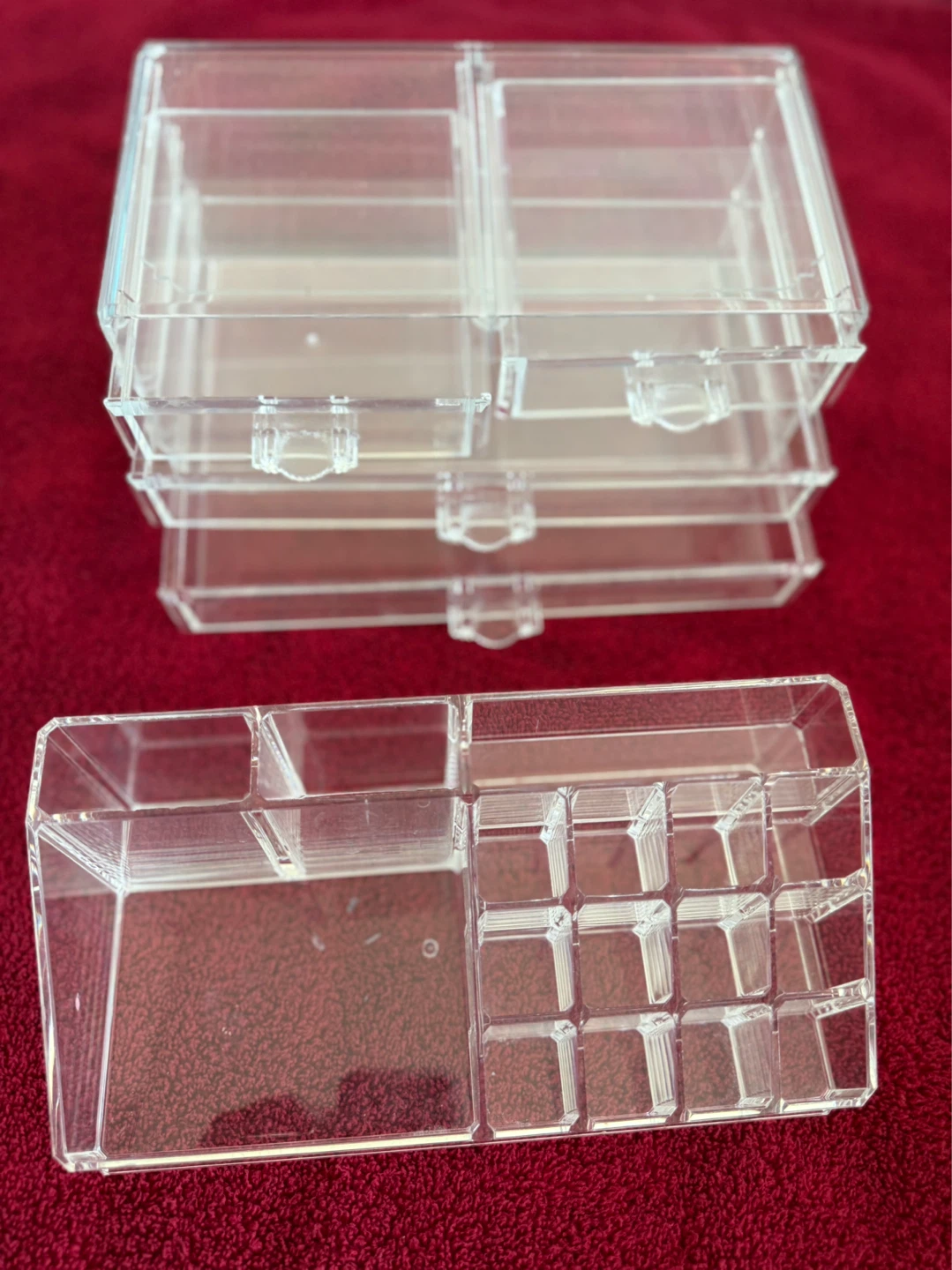 Clear Acrylic Makeup Organizer Set - photo 3