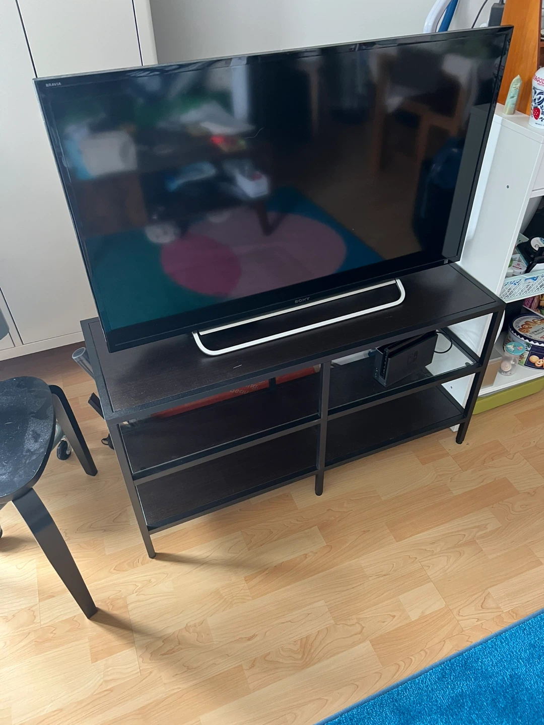 Black 3-Tier TV Stand - photo 2