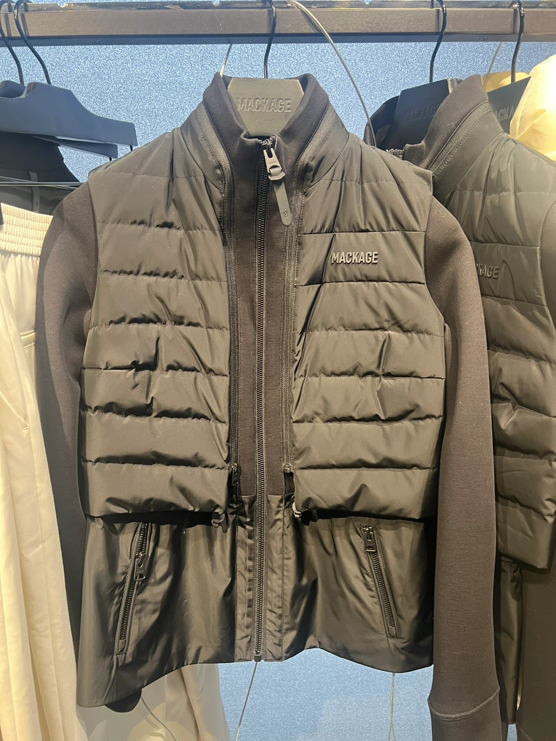 MACKAGE Black Puffer Hybrid Jacket