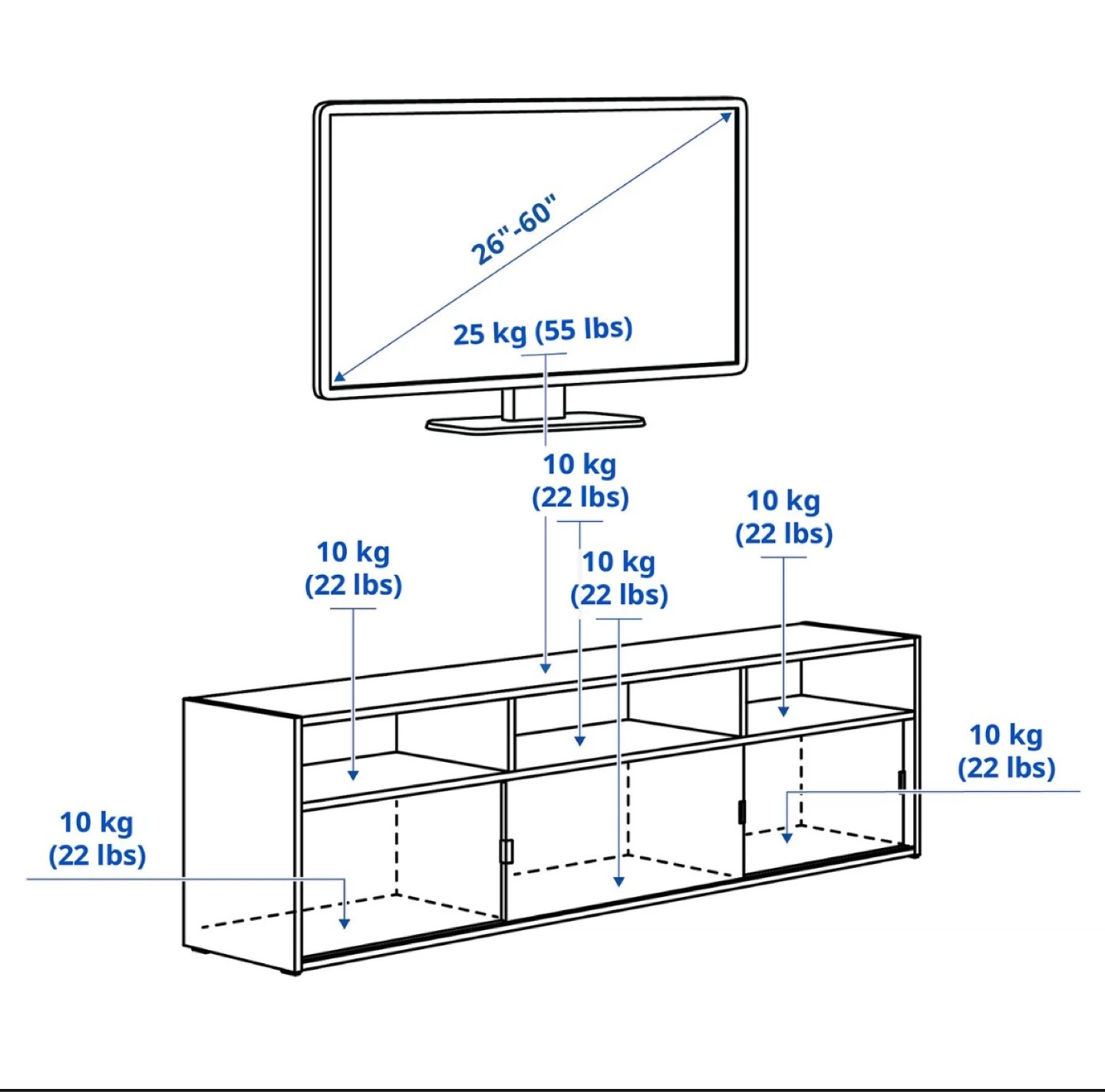 TV Unit (Media Console - Grey) - photo 2