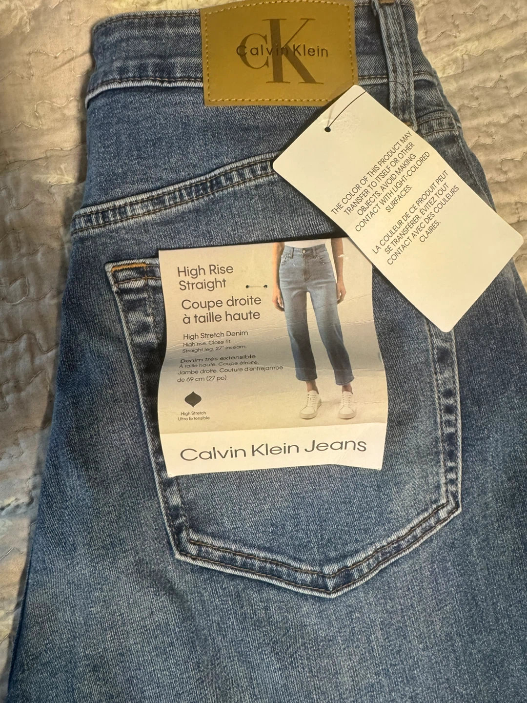 Calvin Klein Jeans High Rise Straight Denim - Size 31