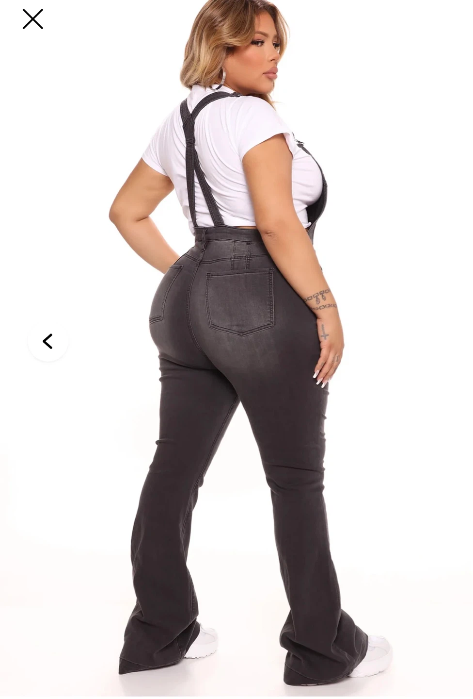 Denim stretch Overalls - Charcoal Wash plus size - photo 3