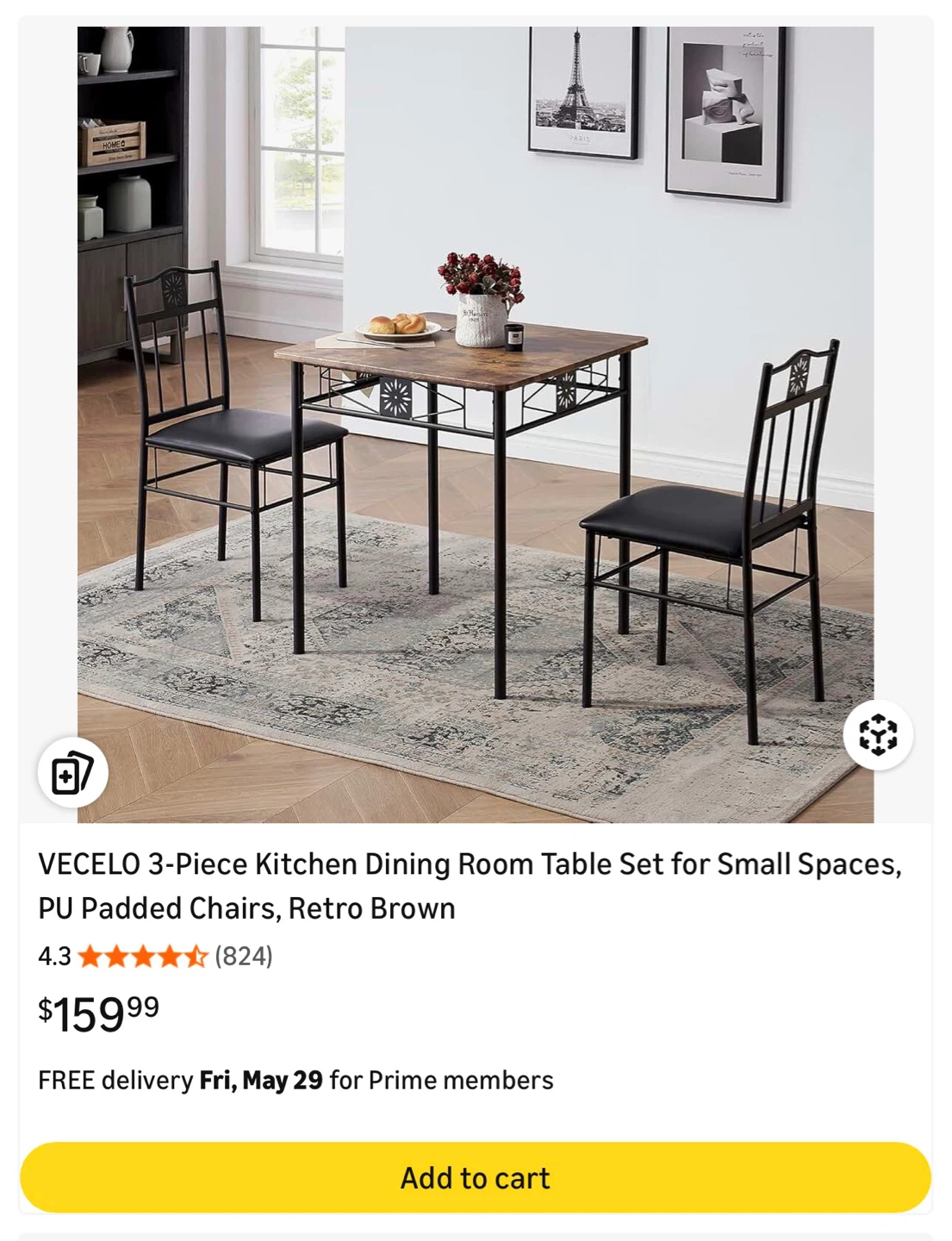 Small table and 2 chairs - photo 3