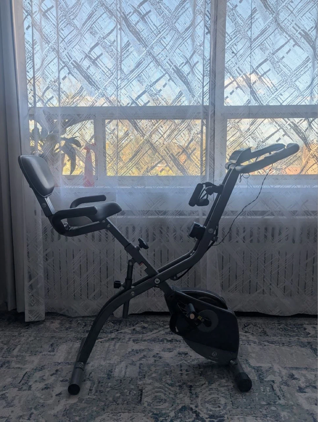 Folding Exercise Bike with Display - photo 2