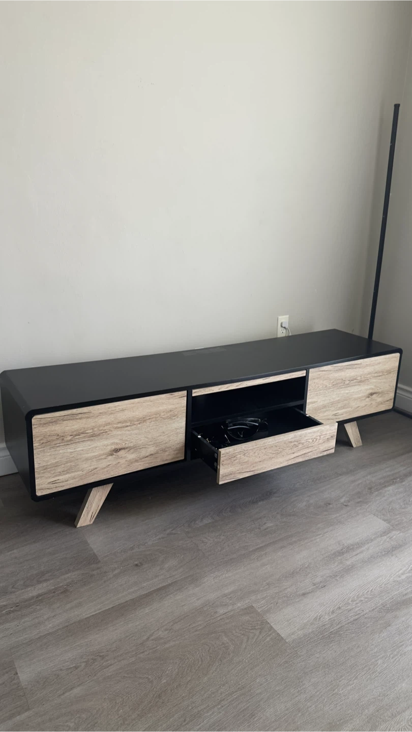 Modern TV Stand with Drawer - photo 3