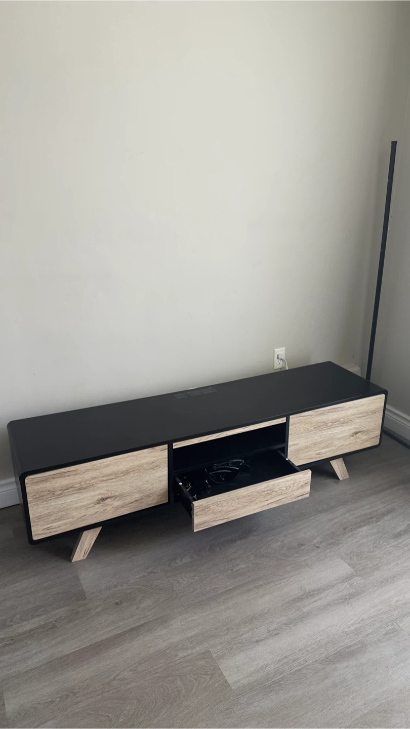 Modern TV Stand with Drawer - photo 4