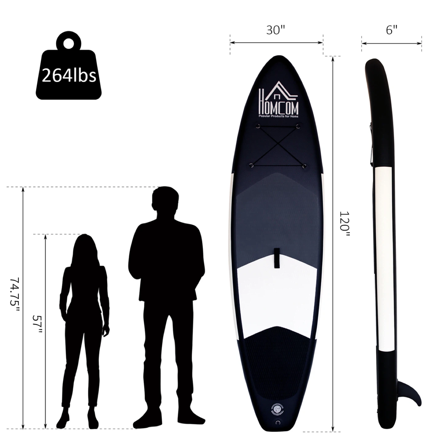 HOMECOM Stand Up Paddleboard Set - photo 3