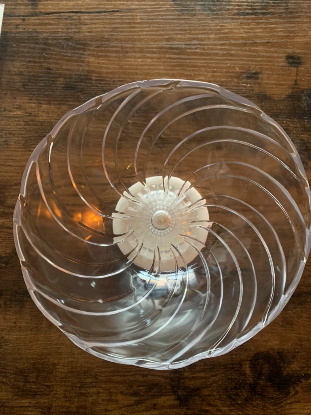 Clear Glass Pedestal Bowl - photo 2